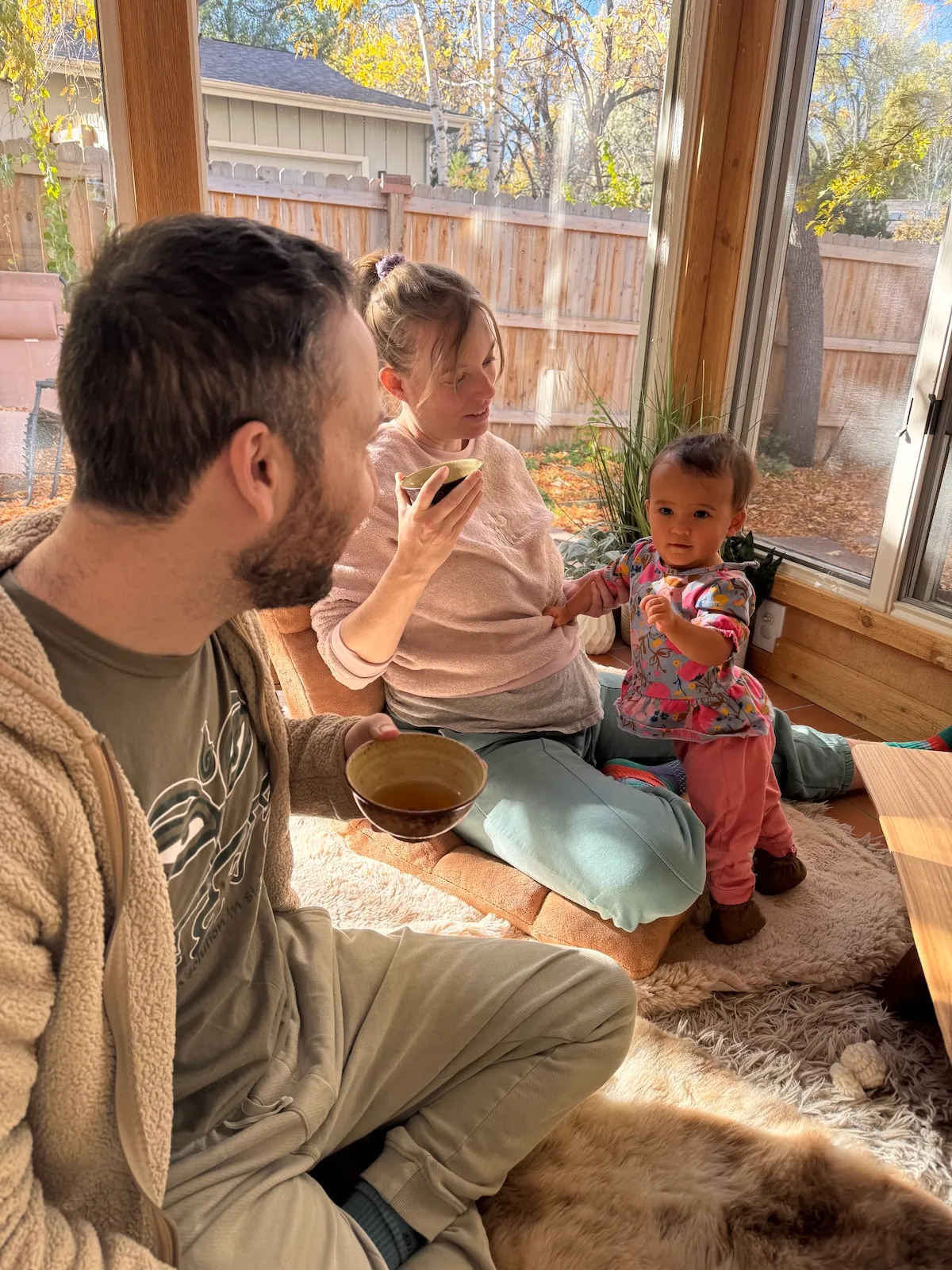 Gadi and Coco at tea ceremony